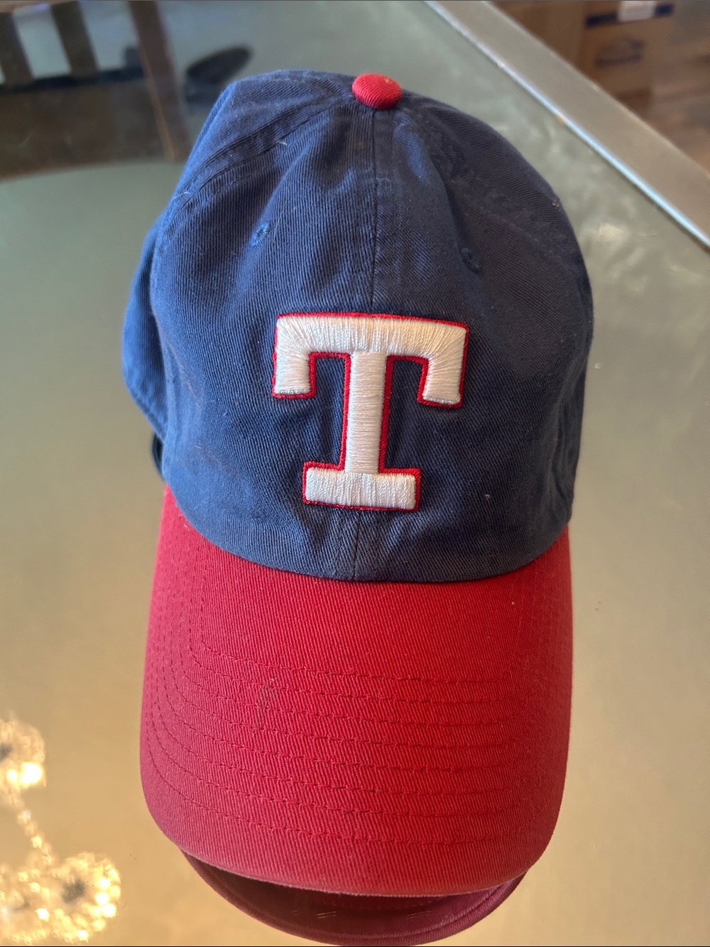 MLB Texas Rangers Cooperstown collection Baseball Cap with White 'T'
